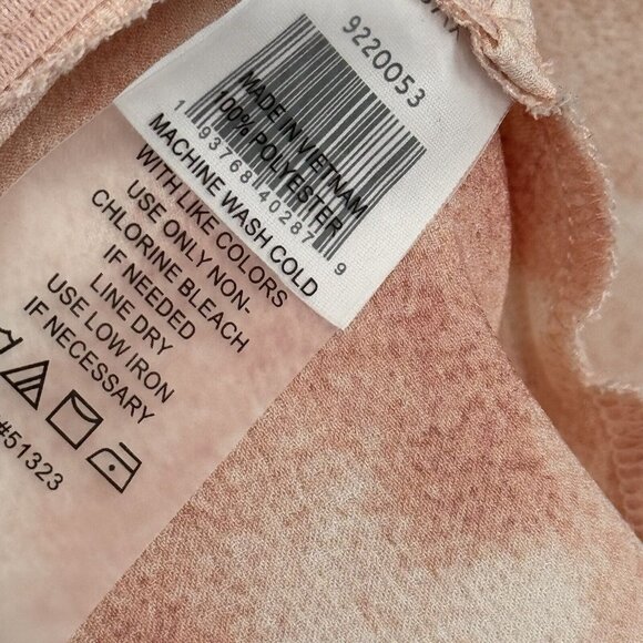 Vince Camuto women's blouse top V-neck peach tie-dye size 1X plus long sleeve - Picture 8 of 12